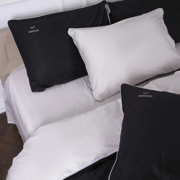 Фото - Комплект постільної білизни MirSon King Size 0848 + 0841 Joan Corner Сатин 220х240 см (2200008711887)